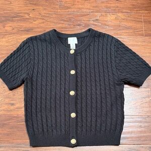 H&M button down short sleeve cardigan